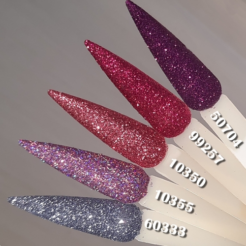 Preview: Glitter lose Nageldesign Pulver Glitzer Lila Rot Braun